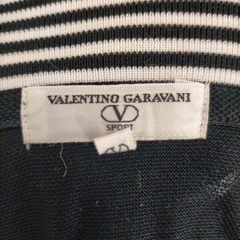 ヴァレンティノガラヴァーニ VALENTINO GARAVANI ピスネーム付き ボーダーカラーポロシャツ メンズ JPN:52