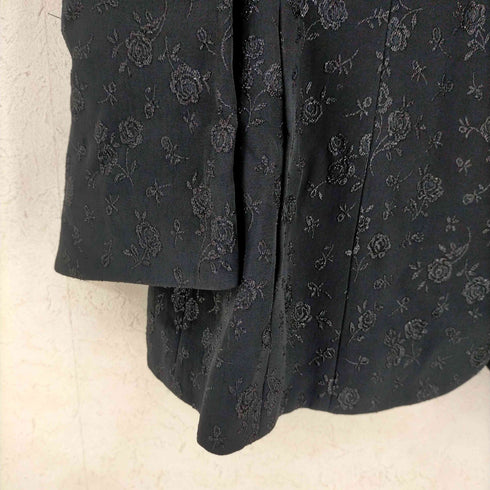エスカーダ ESCADA テーラードジャケット シングル 7B ノーベント バラ柄 刺繍 ラメ レディース EUR:40