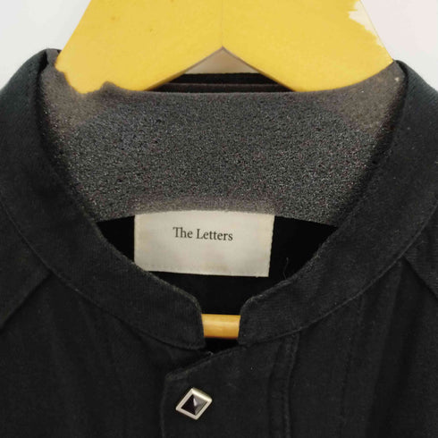 ザレターズ The Letters 16SS ジップアップブラックデニムシャツ カットオフダブルジップ メンズ JPN:M