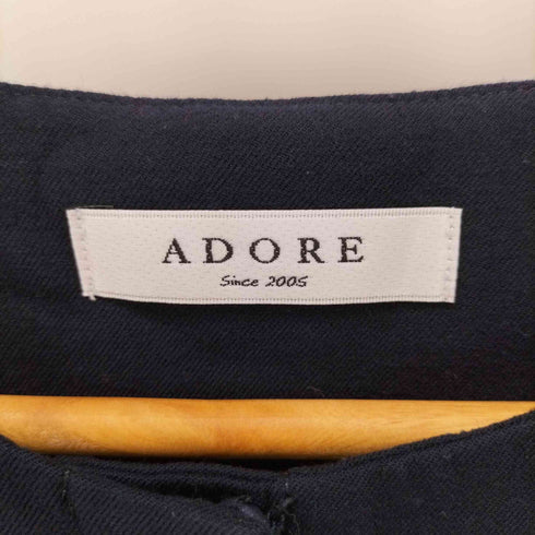 アドーア ADORE ベルト付き ノースリーブ ワイド ジップ コンビネゾン レディース 36