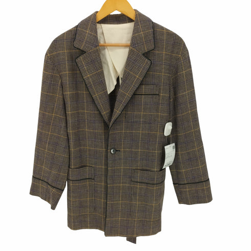 マカフィー MACPHEE 19AW ウール コットン ナイロン チェック ガウン ジャケット レディース JPN:36