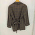 マカフィー MACPHEE 19AW ウール コットン ナイロン チェック ガウン ジャケット レディース JPN:36