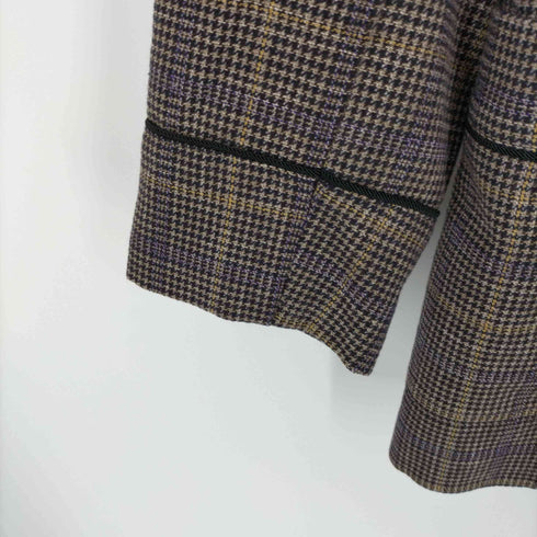 マカフィー MACPHEE 19AW ウール コットン ナイロン チェック ガウン ジャケット レディース JPN:36