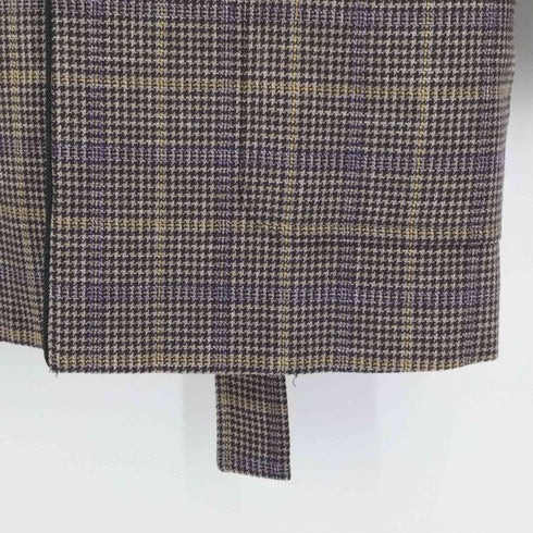 マカフィー MACPHEE 19AW ウール コットン ナイロン チェック ガウン ジャケット レディース JPN:36