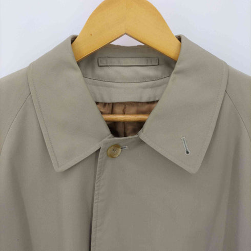 バーバリーズ BURBERRYS 70-80S イングランド製 小文字タグ 裏地ノバチェック ライナー付き 比翼 ステンカラー コート メンズ