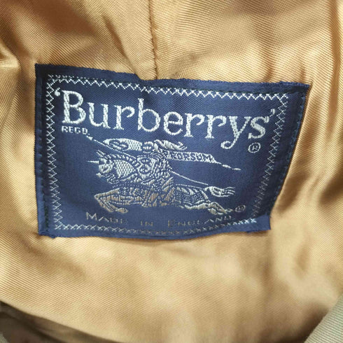 バーバリーズ BURBERRYS 70-80S イングランド製 小文字タグ 裏地ノバチェック ライナー付き 比翼 ステンカラー コート メンズ