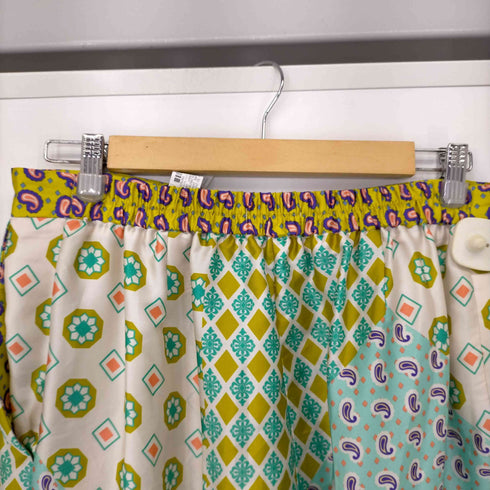 ザラ ZARA PATCHWORK PRINT CROPPED PANTS レディース import:L