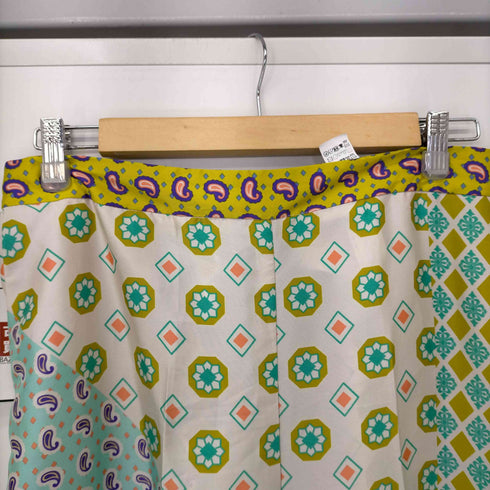 ザラ ZARA PATCHWORK PRINT CROPPED PANTS レディース import:L