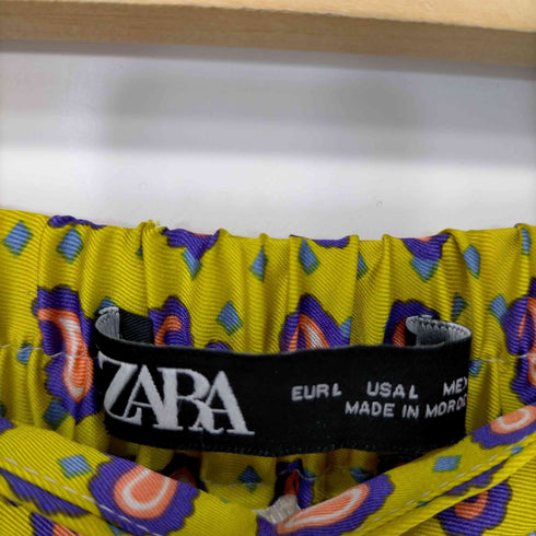ザラ ZARA PATCHWORK PRINT CROPPED PANTS レディース import:L