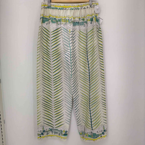 エミリオプッチ EMILIO PUCCI イタリア製 総柄 シルクワイドパンツ レディース JPN:38