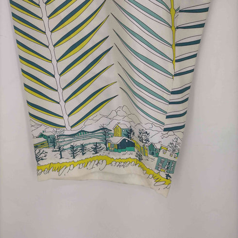 エミリオプッチ EMILIO PUCCI イタリア製 総柄 シルクワイドパンツ レディース JPN:38