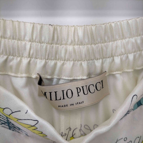 エミリオプッチ EMILIO PUCCI イタリア製 総柄 シルクワイドパンツ レディース JPN:38