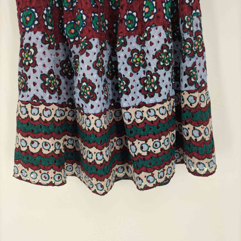 ツモリチサト TSUMORI CHISATO フラワー カット ワーク 刺繍 スカート レディース JPN:2
