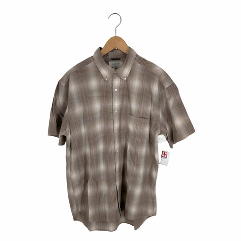 ジェイクルー J.CREW 00S オンブレチェック 半袖ボタンダウンシャツ メンズ JPN:L