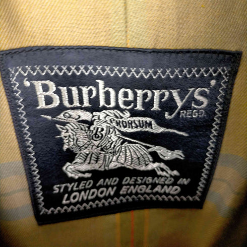 バーバリーズ BURBERRYS 60S-70S イングランド製 裏地チェック 玉虫色 ステンカラーコート メンズ
