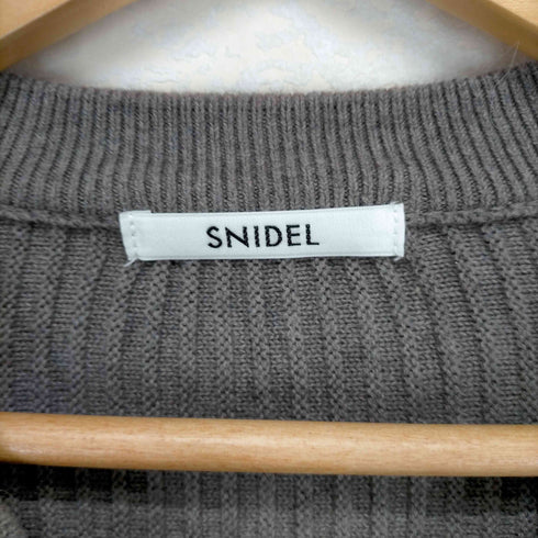 スナイデル snidel 23SS ケーブルスリットデザインカーディガン ニット レディース FREE