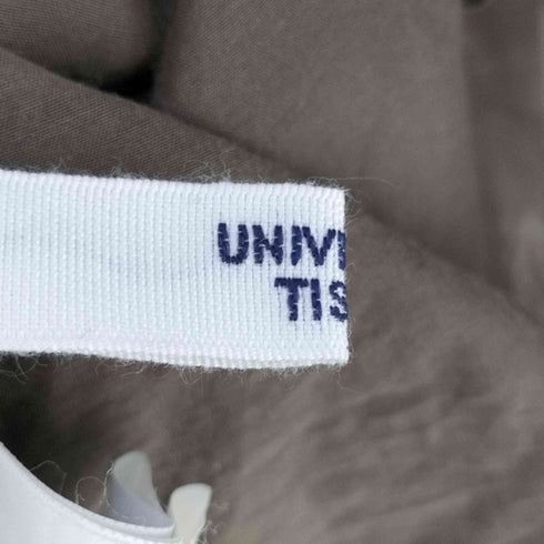 ユニバーサルティシュ UNIVERSAL TISSU ギャザーデザイン パフスリーブ コットンシルクブラウス レディース