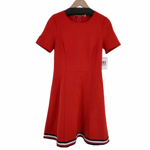 トミーヒルフィガー TOMMY HILFIGER ANGELA GLOBAL STRIPE DRESS レディース US:6