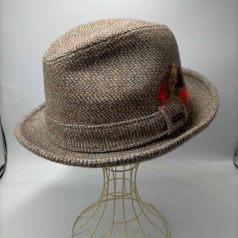 カンゴール KANGOL USA製 ツイード 中折れ ハット メンズ LARGE