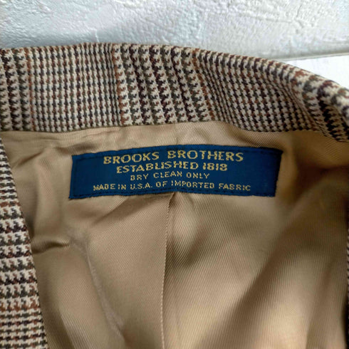 ブルックスブラザーズ BROOKS BROTHERS グレンチェック 総裏 開き見せ ノーベント スカート セットアップ レディース 8
