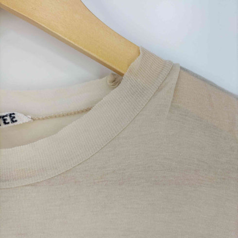 オーラリー AURALEE GIZA SUPER HIGH GAUGE SHEER RIB TEE ギザ スーパーハイゲージ シアーリブTシャツ レディース JPN:1