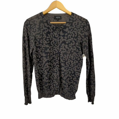 アーペーセー A.P.C. レオパード柄 コットンカーディガン レディース import:S