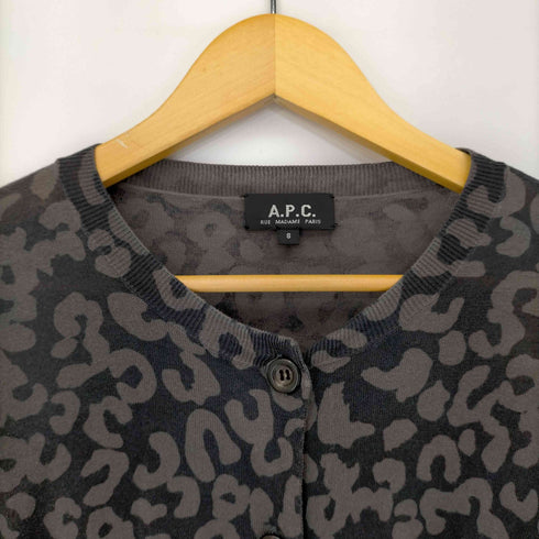 アーペーセー A.P.C. レオパード柄 コットンカーディガン レディース import:S