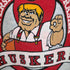 ハガー HUGGER MADE IN USA ラバープリント霜降りTシャツ NEBRASKA メンズ import:XL