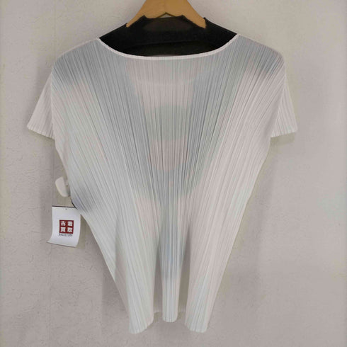 プリーツプリーズイッセイミヤケ PLEATS PLEASE ISSEY MIYAKE カットソー ブラウス プリーツ加工 ネックレス転写 トロンプルイユ レディース JPN:4