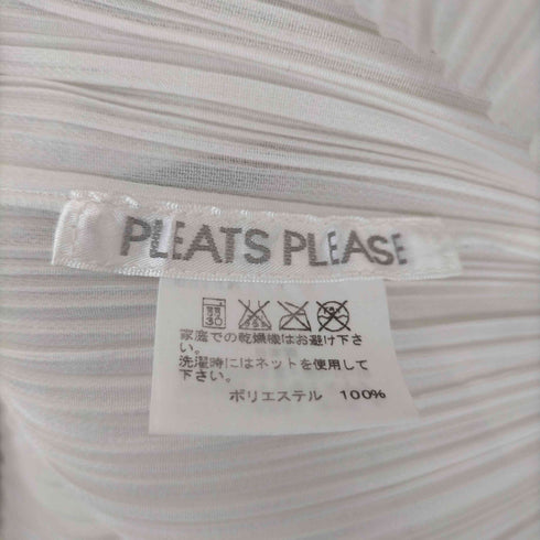 プリーツプリーズイッセイミヤケ PLEATS PLEASE ISSEY MIYAKE カットソー ブラウス プリーツ加工 ネックレス転写 トロンプルイユ レディース JPN:4