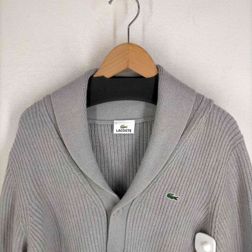 ラコステ LACOSTE ウールコットン ワニ刺しゅう ショールカラーカーディガン メンズ 5