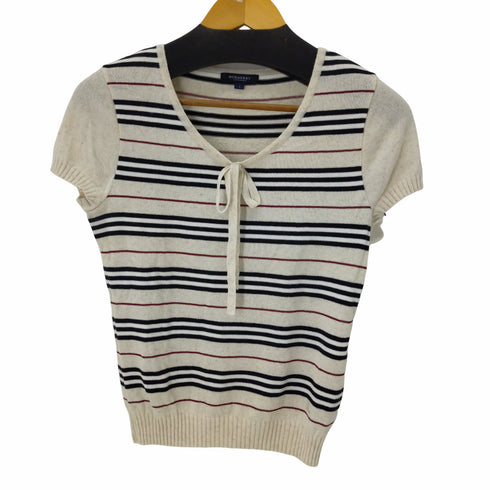 バーバリーロンドン BURBERRY LONDON ストライプニットカットソー レディース JPN:1