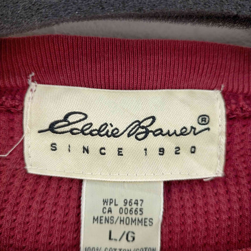 エディーバウアー Eddie Bauer 白タグ クルーネック サーマル カットソー メンズ import:L