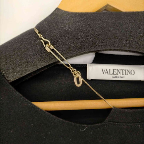 ヴァレンティノ Valentino アクセサリー付き 無地Tシャツカットソー レディース import:M