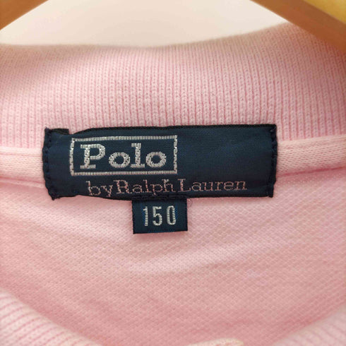 ポロバイラルフローレン Polo by RALPH LAUREN 90S クジラ ペイント 鹿の子 S/S ポロシャツ レディース 150