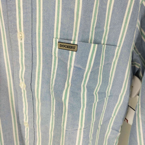 ドッカーズ DOCKERS ストライプ ボタンダウン L/S シャツ メンズ import:M