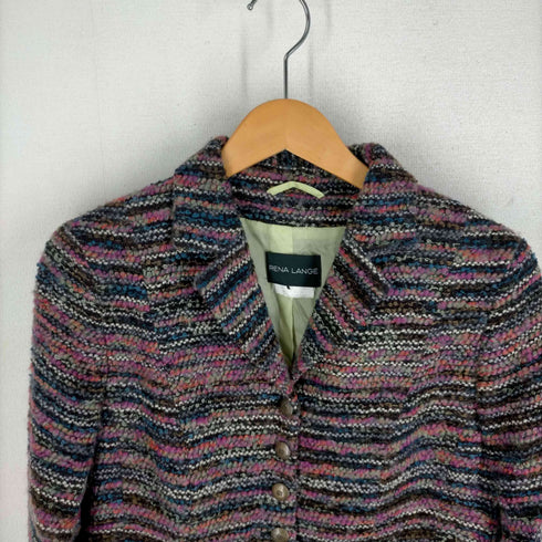 レナランゲ RENA LANGE ツイードテーラードジャケット レディース