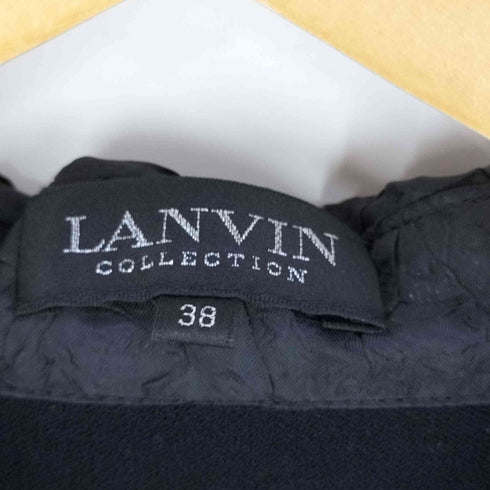 ランバンコレクション LANVIN COLLECTION シワ加工 素材切替 ニットジャケット レディース 38