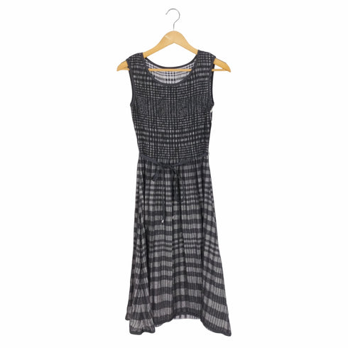 ランバンコレクション LANVIN COLLECTION シワ加工 タック ノースリーブワンピース レディース 38