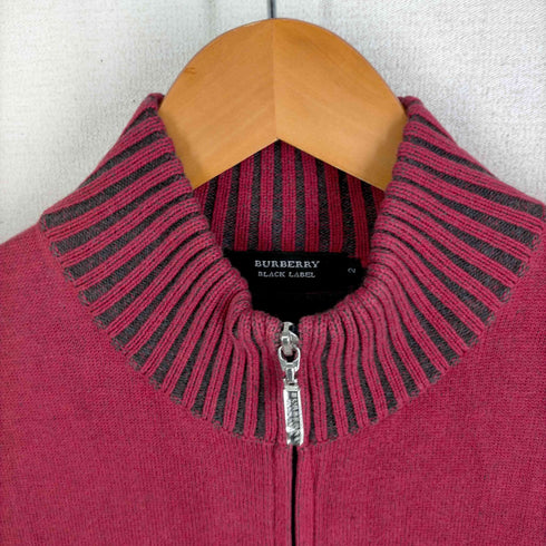 バーバリーブラックレーベル BURBERRY BLACK LABEL ロゴ刺しゅうコットンニットベスト メンズ JPN:2