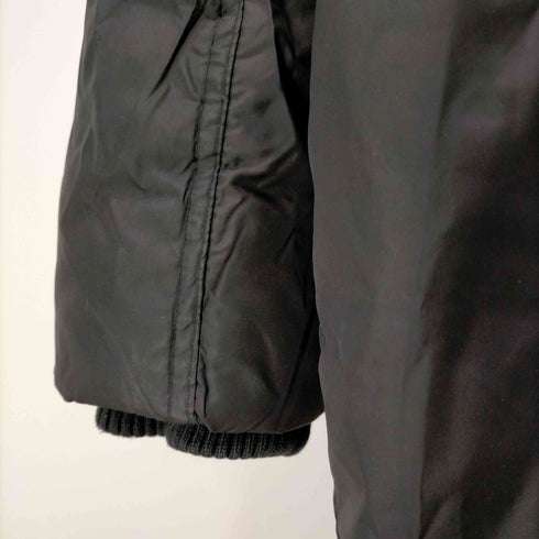 マイケルコース Michael Kors フェイクファー付ダウンコート アウター ロング フード ナイロン L 黒 ブラック M820142 /ES ■OS ■SH レディース import:L