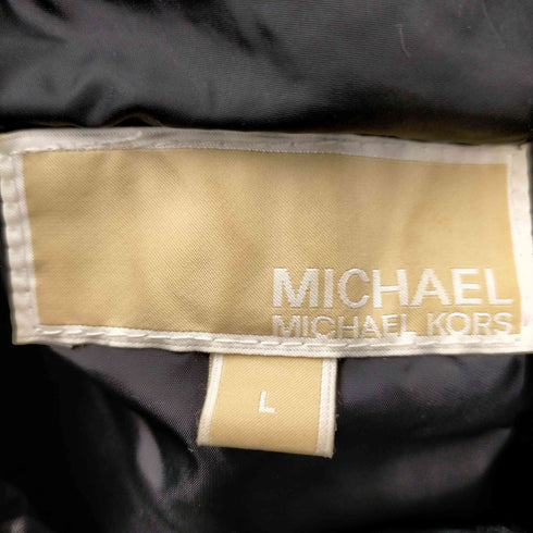 マイケルコース Michael Kors フェイクファー付ダウンコート アウター ロング フード ナイロン L 黒 ブラック M820142 /ES ■OS ■SH レディース import:L