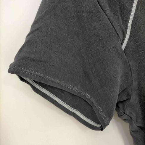Y2K Vネック スリムフィットTシャツ パイピング メンズ