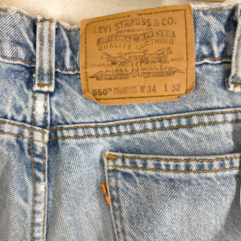 リーバイス Levis 90S 550 ボタン裏202刻印 オレンジタブ テーパードデニムパンツ メンズ W34 L32