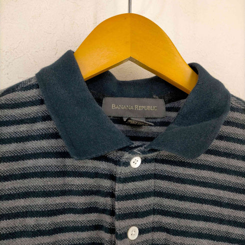 バナナリパブリック BANANA REPUBLIC ボーダー サーマル ポロシャツ メンズ import:S
