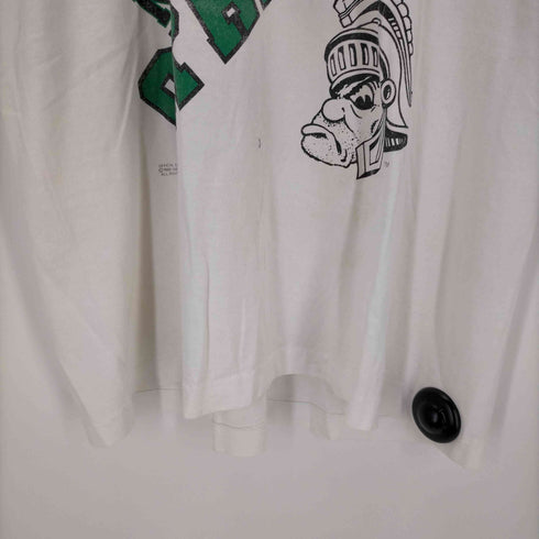 フルーツオブザルーム FRUIT OF THE LOOM 80s USA製 シングルステッチ 1989コピーライト MICHIGAN STATE SPARTANS カレッジTシャツ メンズ JPN:XL