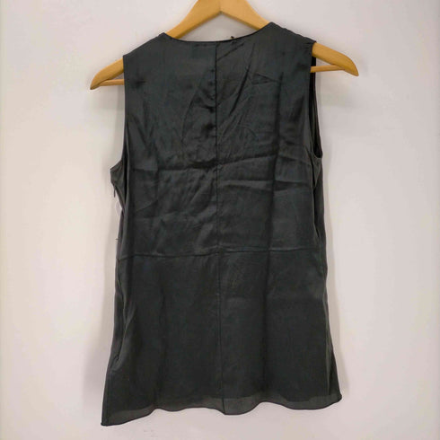 マルニ MARNI マルニ MARNI ブラウス ノースリーブ プルオーバー シルク混 フリル Vネック 38 黒 ブラック /AA ■OS ■SH レディース レディース EUR:38