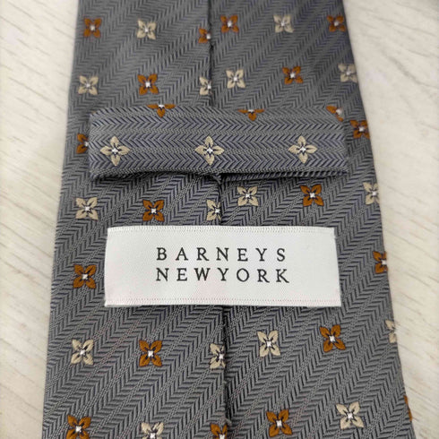 バーニーズニューヨーク BARNEYS NEWYORK シルク100% 花柄 ネクタイ メンズ