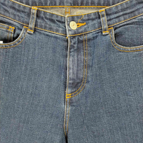 アパルトモンドゥーズィエムクラス LAppartement DEUXIEME CLASSE CROPPED FLARE DENIM デニムパンツ ジーンズ ジッパーフライ カットオフ ダメージ加工 レディース JPN:36
