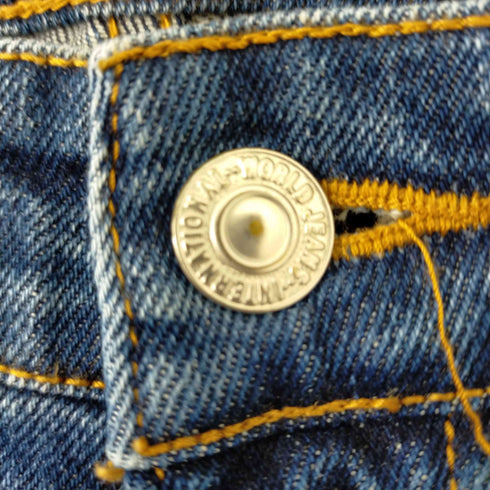 アパルトモンドゥーズィエムクラス LAppartement DEUXIEME CLASSE CROPPED FLARE DENIM デニムパンツ ジーンズ ジッパーフライ カットオフ ダメージ加工 レディース JPN:36